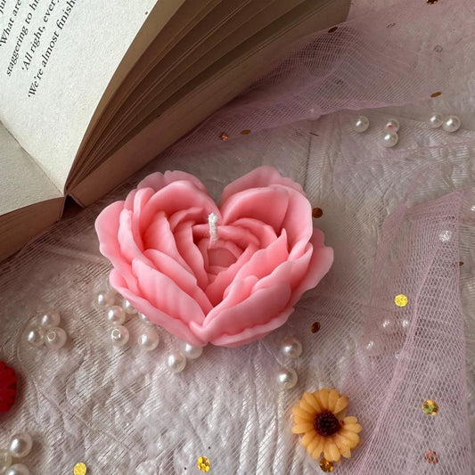 Rose Heart Candle